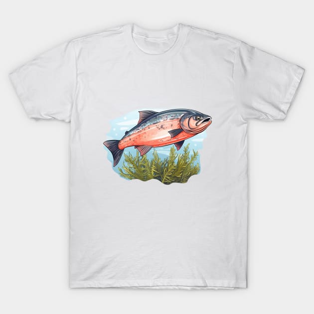 Pacific Northwest Salmon T-Shirt by zooleisurelife